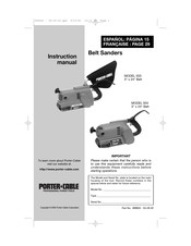 Rockwell Porter Cable 503 504 Belt Sander Owners Instruction Manual 