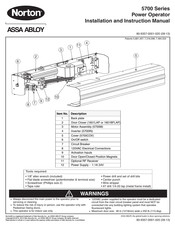 Assa Abloy Norton 5700 Series Installation And Instruction Manual