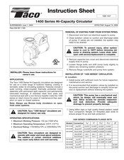 Taco 1400 Series Instruction Sheet