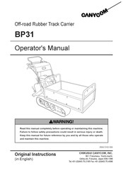 CanyCom BP31 Operator's Manual