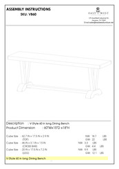 East West Furniture VB60 Assembly Instructions