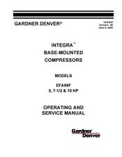 Gardner Denver INTEGRA EFA99F Operating And Service Manual