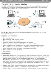 Axis 2191 Installation Manual