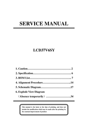 RCA LCD37V6SY Service Manual