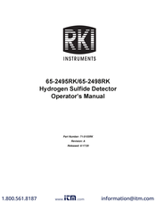 Rki Instruments 65-2495RK Operator's Manual