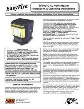EasyFire EF5001C-AL Installation & Operating Instructions Manual