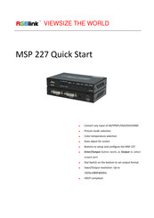 RGBlink MSP 227 Quick Start Manual