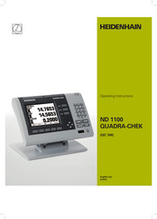HEIDENHAIN QUADRA-CHEK 100 Operating Instructions Manual