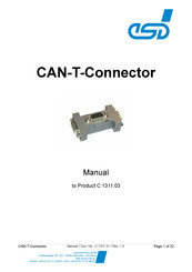 ESD CAN-T-Connector Manual