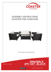 Coaster 509428BLK Assembly Instructions Manual