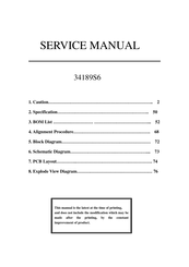 TCL 34189 Service Manual