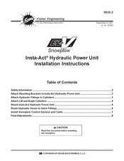 Fisher Engineering Insta-Act Snowplow Installation Instructions Manual