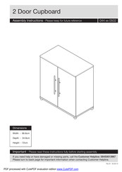 Argos 044 0502 Series Assembly Instructions Manual