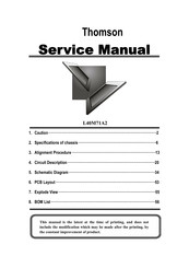 THOMSON L42E62S2 Service Manual