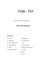 Tauras TV2K-TXT Service Manual