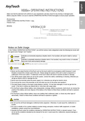 RS Automation AnyTouch V606e+ Operating Instructions Manual