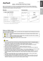 RS Automation AnyTouch V808+ Operating Instructions Manual