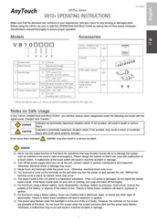RS Automation AnyTouch V810+ Operating Instructions Manual