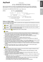 RS Automation AnyTouch V7 Plus Series Operating Instructions Manual