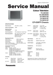 Panasonic QuintrixF TX-29PS12D Service Manual