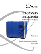 Quincy Compressor QSI-245i QSI-250i Parts Manual