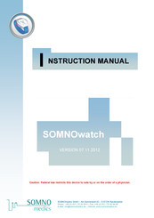 SOMNOmedics SOMNOwatch Instruction Manual