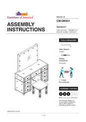 Furniture of America CM-DK931 Assembly Instructions Manual