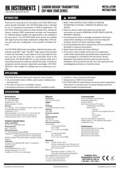 Hk Instruments CDT-MOD-2000 Series Installation Instructions