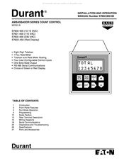 Eaton Durant Ambassador 57602-400 Installation And Operation Manual