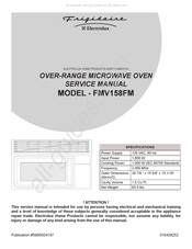 Electrolux Frigidaire FMV158FM Service Manual