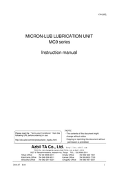 Azbil MC9-01L3 D03 Series Instruction Manual