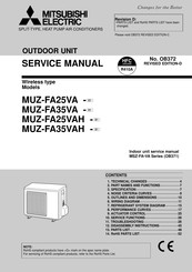 Mitsubishi Electric MUZ-FA25VA-E1 Service Manual