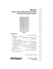 Watt Stopper PW-203 Installation Instructions Manual