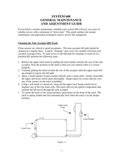 Standard Change-Makers System 600 FST General Maintenance And Adjustment Manual
