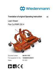 Wiedenmann Flex Cut RMR 230 H Translation Of Original Operating Instructions