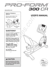 ICON PRO-FORM 300 CR User Manual