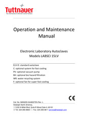 Tuttnauer LABSCI 15LV Operation And Maintenance Manual