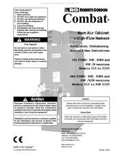 Roberts Gorden Combat POP 0100 Installation, Commissioning, Service & User Instructions