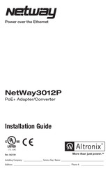 Altronix NetWay3012P Installation Manual