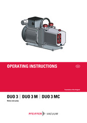 Pfeiffer Vacuum Duo 3 Manuals Manualslib