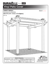 USP DuraMax Vinyl Patio Cover Owner's Manual/ Instructions For Assembly