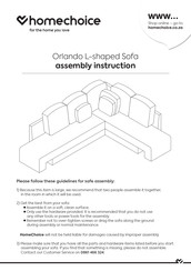 Homechoice Orlando Assembly Instruction Manual