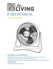 for Living 043-8604-4 Installation And User Manual