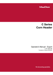 MacDon C Series Operator's Manual