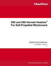 Macdon D50 Operator's Manual