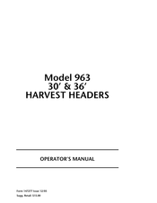 MacDon 963 Operator's Manual
