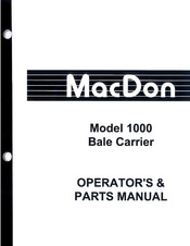 Macdon 1000 Operator's & Parts Manual