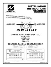 Napco GEMINI C Series Installation Instructions Manual