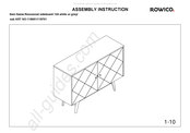 Rowico Rosswood sideboard 124 118701 Assembly Instruction Manual