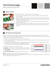 Wavetronix Click 514 Installation & Quick Start Manual